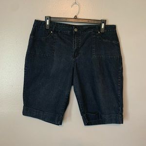 2/$20 Ashley Stewart denim Bermuda shorts